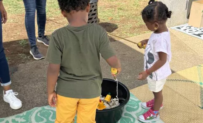 Clôture de la Semaine de la Petite Enfance : Encore jouer à l'infini au village petite enfance à La ville du Port, Saint-Denis, Les Petits Pas